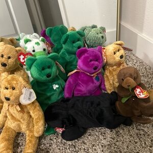 Ty Beanie Babies Plush Bear - Purple Bear (Collectible Kids Toy)